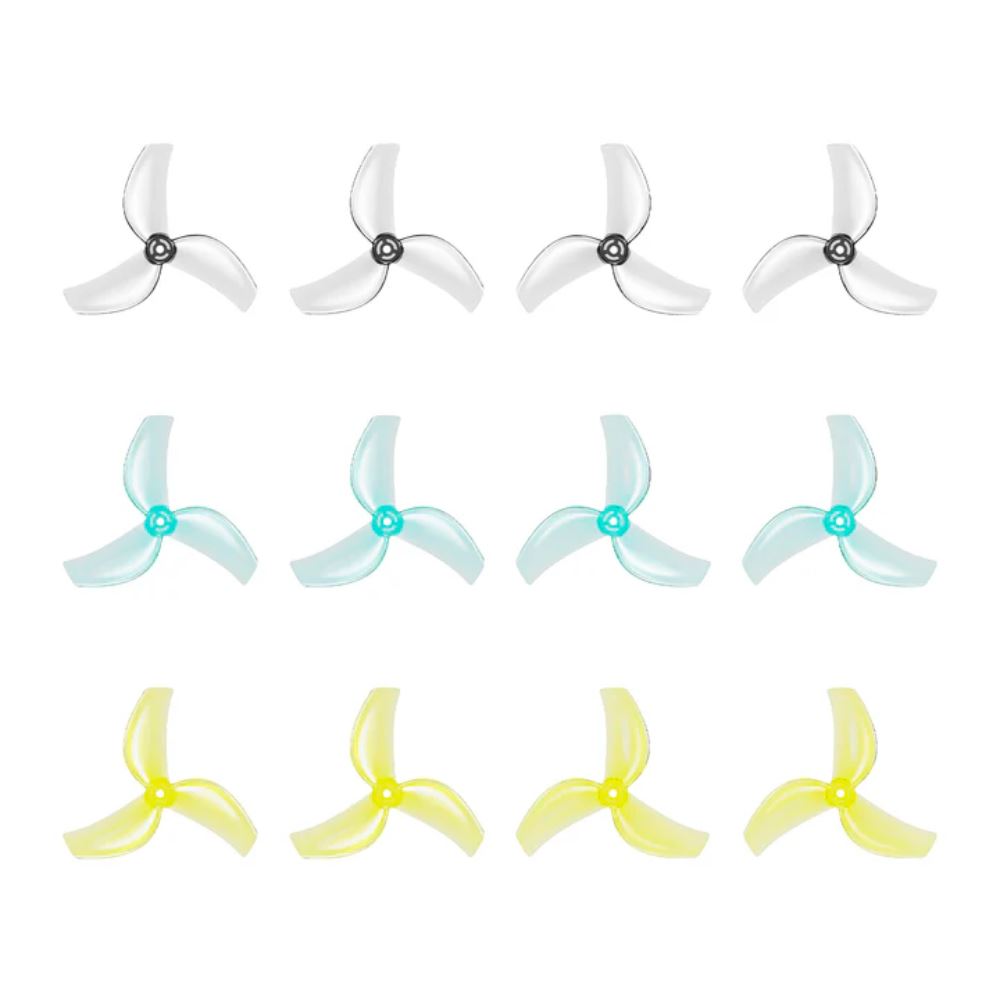Gemfan 1611-3 40mm Tri-blade 1.5mm Shaft - (2CW+2CCW) - Choose Color