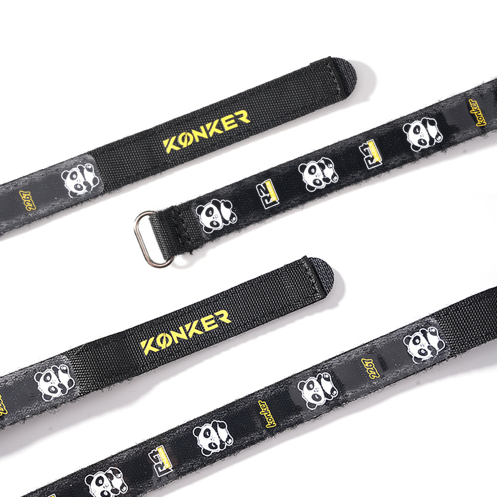 KONKER FPV Drone Battery Strap 15X260mm Kevlar Panda Print - 1pc