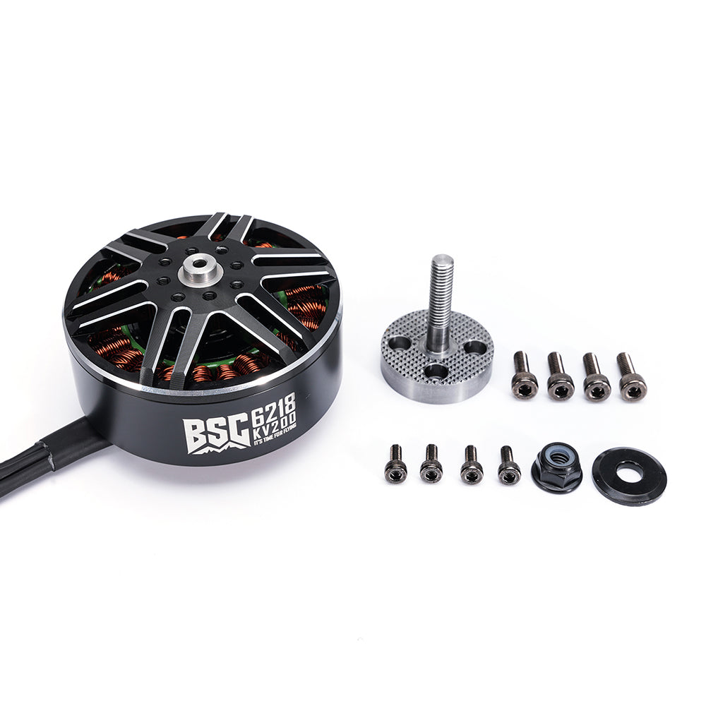 BSC 6218 200KV motor with M6 prop adapter and mounting screws