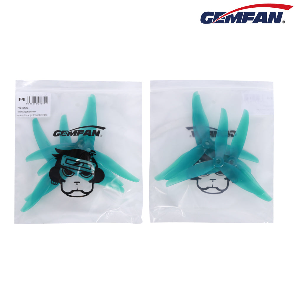 Gemfan Freestyle4S (5.1x3.6x3) Durable F4S 2CW+2CCW- Choose Color