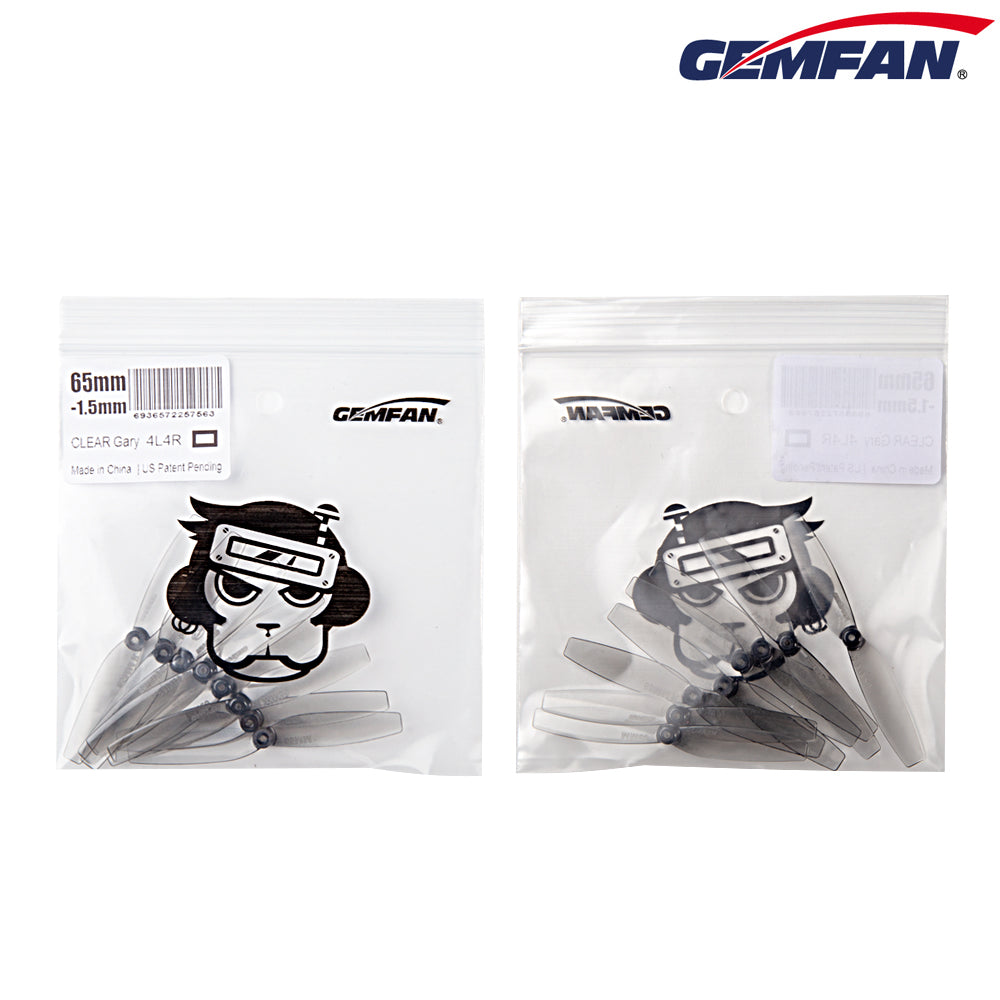 GEMFAN 65MM PROP WITH 1.5MM HUB (CHOOSE COLOR)