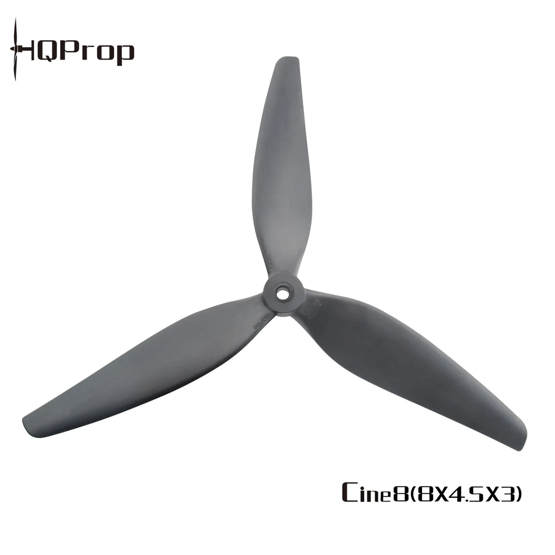 HQProp Cine8 (8X4.5X3) (2CW+2CCW) Black-Glass Fiber Reinforced Nylon