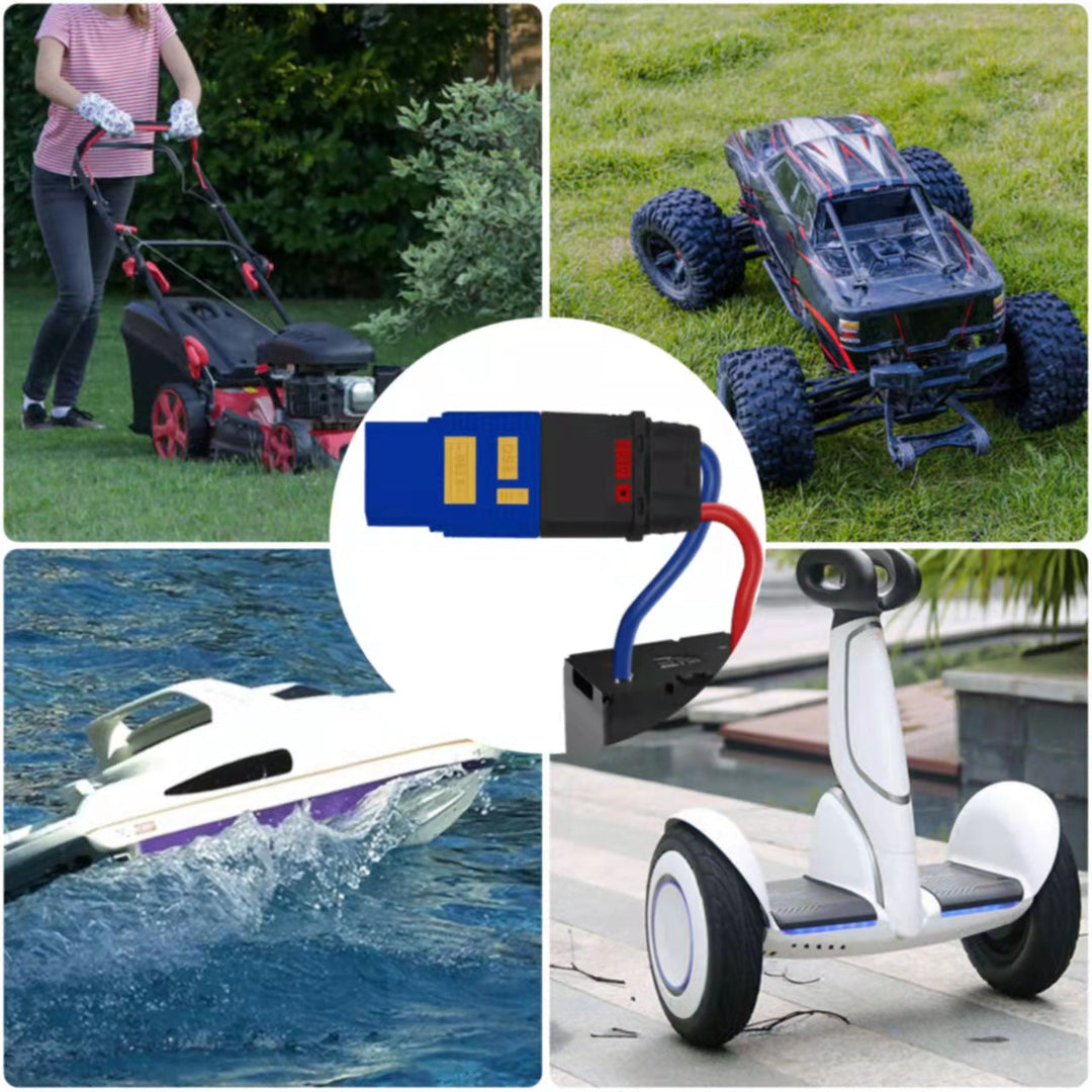 110A Large Current QS8 F to XT90 M Plug Anti-fire Lipo Battery Connector Gold-plated for eBike RC Plant Agriculture UAV Drone/Boat