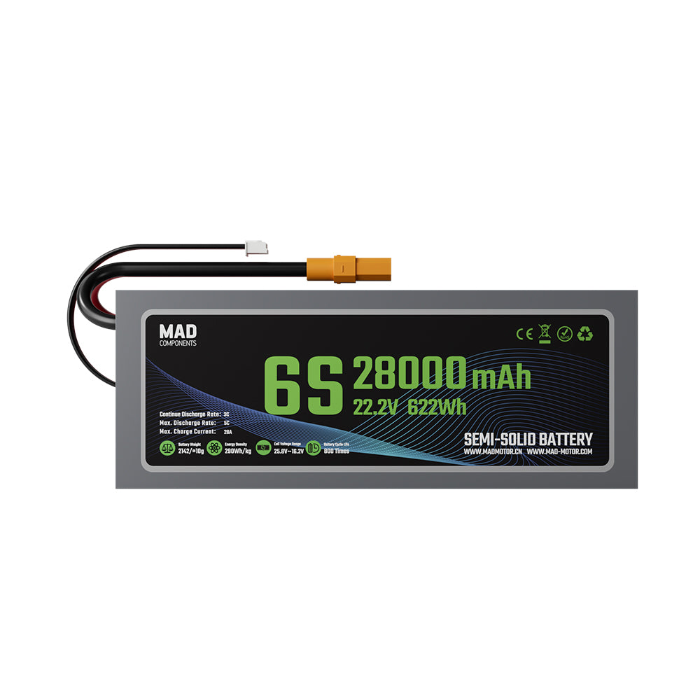 6S 28Ah (27.5Ah) ドローンバッテリー