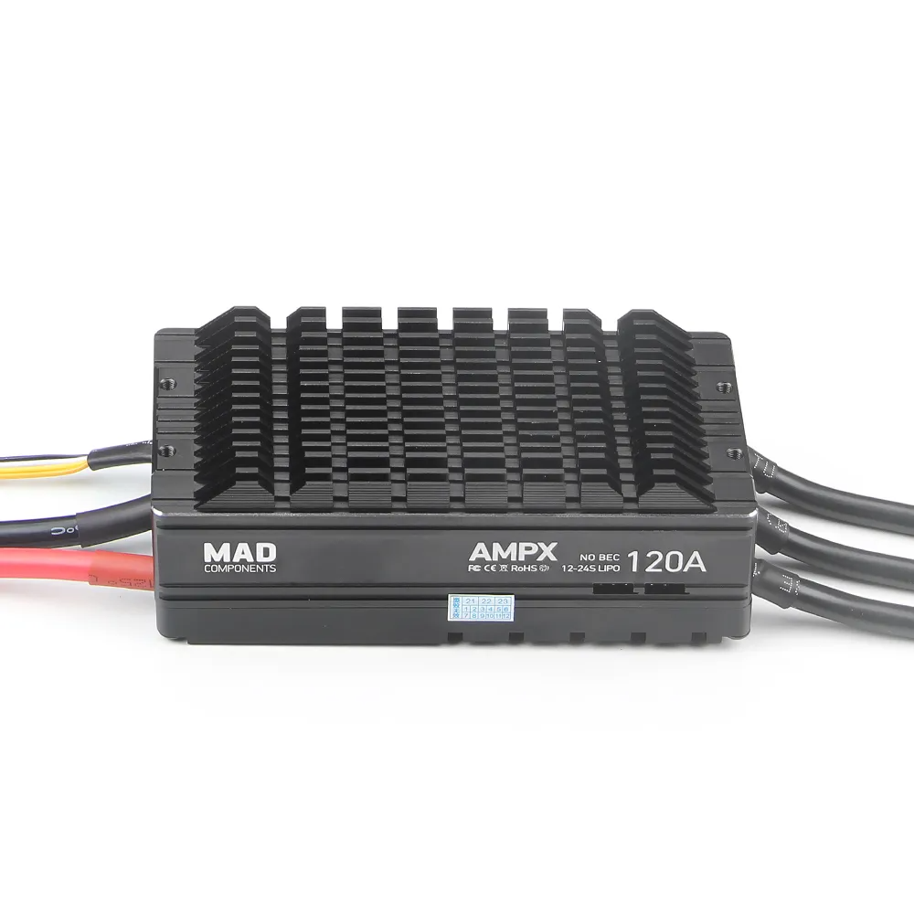 MAD AMPX 120A HV(12-24S) ESC Regulator Silver